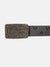 True Religion Men Brown Printed Belt With Push Pin Buckle