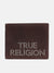 True Religion Men Brown Textured Bi-Fold Wallet