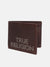 True Religion Men Brown Textured Bi-Fold Wallet