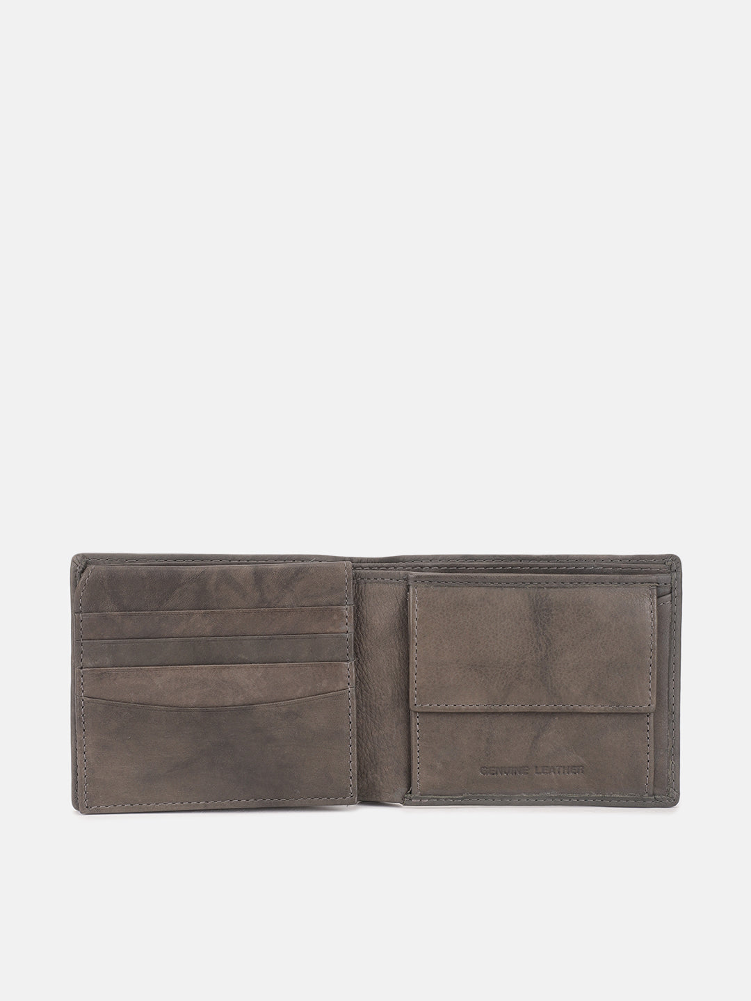 True Religion Men Grey Solid Bi-Fold Wallet