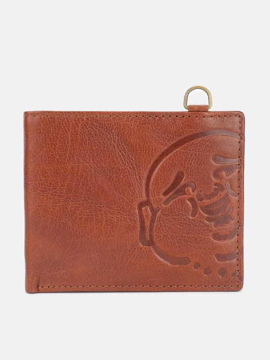 True Religion Men Brown Textured Bi-Fold Wallet