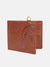 True Religion Men Brown Textured Bi-Fold Wallet