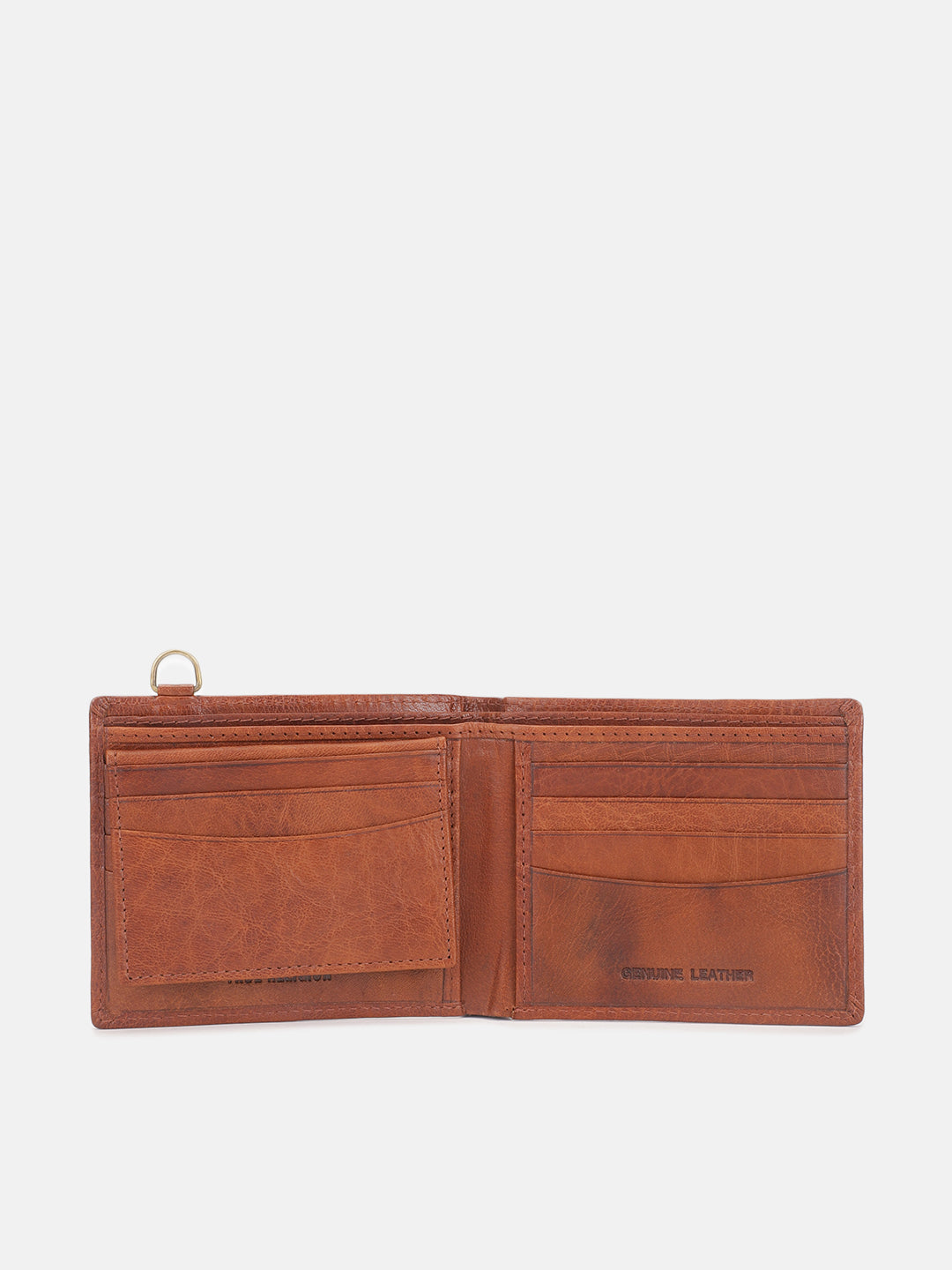 True Religion Men Brown Textured Bi-Fold Wallet