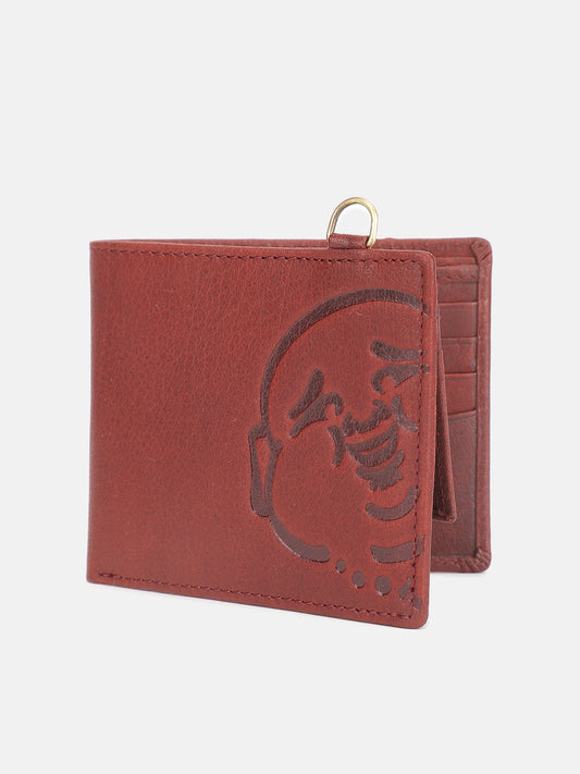 True Religion Men Red Textured Bi-Fold Wallet