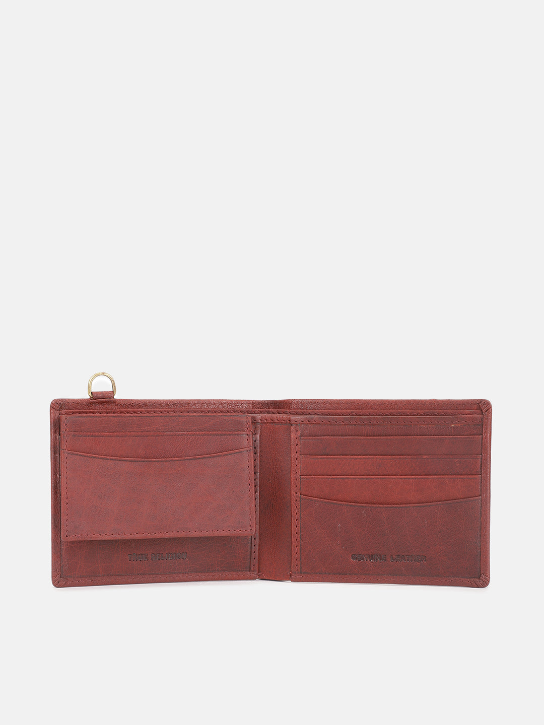 True Religion Men Red Textured Bi-Fold Wallet