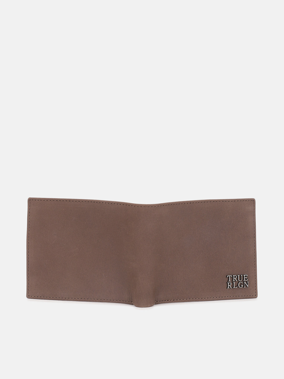 True Religion Men Brown Solid Bi-Fold Wallet