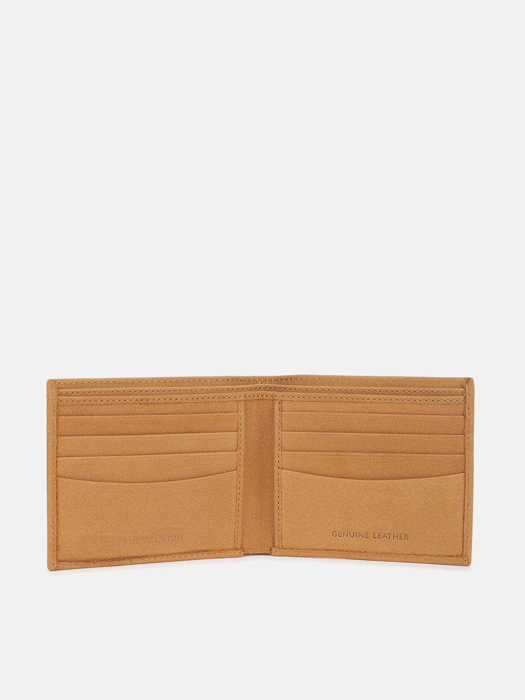 True Religion Men Brown Solid Bi-Fold Wallet