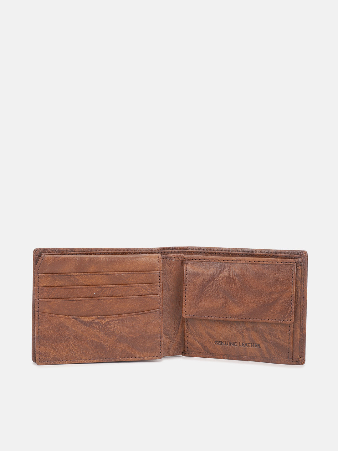 True Religion Men Brown Solid Bi-Fold Wallet