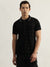 True Religion Men Black Printed Polo Collar Short Sleeves T-Shirt