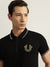 True Religion Men Black Solid Polo Collar Short Sleeves T-Shirt