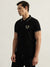 True Religion Men Black Solid Polo Collar Short Sleeves T-Shirt