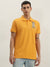 True Religion Men Yellow Solid Polo Collar Short Sleeves Polo T-Shirt