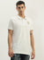 True Religion Men White Solid Polo Collar Short Sleeves Polo T-Shirt