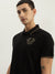 True Religion Men Black Solid Polo Collar Short Sleeves Polo T-Shirt