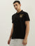 True Religion Men Black Solid Polo Collar Short Sleeves Polo T-Shirt