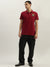 True Religion Men Red Solid Polo Collar Short Sleeves Polo T-Shirt