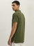 True Religion Men Green Solid Polo Collar Short Sleeves Polo T-Shirt