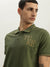 True Religion Men Green Solid Polo Collar Short Sleeves Polo T-Shirt