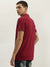 True Religion Men Red Solid Polo Collar Short Sleeves Polo T-Shirt