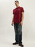 True Religion Men Red Solid Polo Collar Short Sleeves Polo T-Shirt