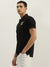 True Religion Men Black Solid Polo Collar Short Sleeves Polo T-Shirt