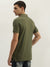 True Religion Men Green Solid Polo Collar Short Sleeves Polo T-Shirt