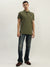 True Religion Men Green Solid Polo Collar Short Sleeves Polo T-Shirt