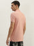 True Religion Men Pink Solid Polo Collar Short Sleeves Polo T-Shirt