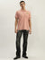 True Religion Men Pink Solid Polo Collar Short Sleeves Polo T-Shirt