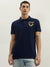 True Religion Men Blue Solid Polo Collar Short Sleeves Polo T-Shirt