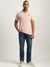 True Religion Men Pink Solid Collared Short Sleeves Polo T-Shirt