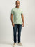 True Religion Men Green Solid Collared Short Sleeves Polo T-Shirt