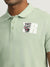 True Religion Men Green Solid Collared Short Sleeves Polo T-Shirt