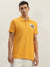 True Religion Men Yellow Solid Polo Collar Short Sleeves Polo T-Shirt