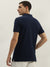 True Religion Men Navy Blue Solid Polo Collar Short Sleeves Polo T-Shirt