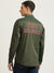 True Religion Men Green Embroidered Spread Collar Full Sleeves Shirt