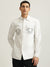 True Religion Men White Solid Spread Collar Full Sleeves Shirt