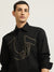 True Religion Men Black Printed Spread Collar Full Sleeves Shirt