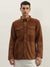 True Religion Men Brown Solid Spread Collar Full Sleeves Shirt