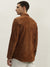 True Religion Men Brown Solid Spread Collar Full Sleeves Shirt