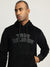 True Religion Men Black Embroidered Hooded Full Sleeves Sweatshirt