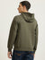 True Religion Men Green Printed Hooded Full Sleeves Pullover Style Sweatshirt