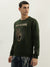 True Religion Men Green Embroidered Round Neck Full Sleeves Sweatshirt