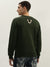 True Religion Men Green Embroidered Round Neck Full Sleeves Sweatshirt