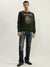 True Religion Men Green Embroidered Round Neck Full Sleeves Sweatshirt