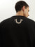 True Religion Men Black Embroidered Round Neck Full Sleeves Sweatshirt