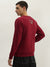 True Religion Men Red Embroidered Round Neck Full Sleeves Sweatshirt