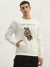 True Religion Men White Embroidered Round Neck Full Sleeves Sweatshirt