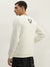 True Religion Men White Embroidered Round Neck Full Sleeves Sweatshirt