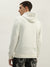 True Religion Men White Solid Hooded Full Sleeves Sweatshirt